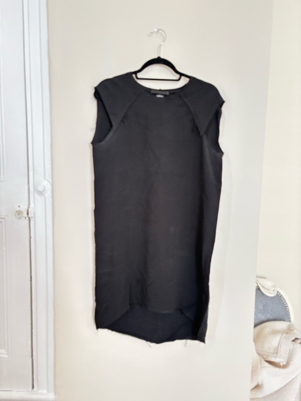 KES Sleeveless Black SILK Dress sz Sm
